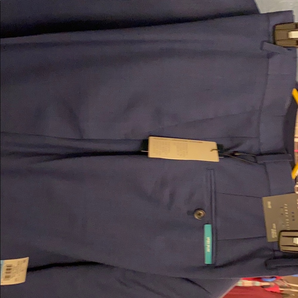 Very Slim Fit Blue Plaid Suit Pant